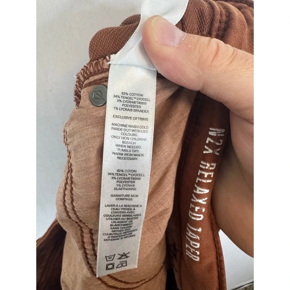 DU/ER N2X Relaxed Taper No Sweat Pant Rust‎ Brown Mens 31x32 Comfort Stretch